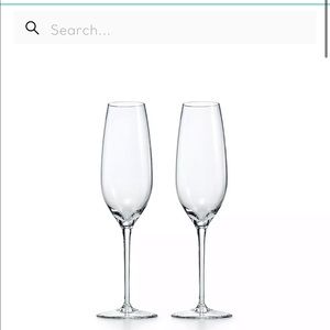 Tiffany and Co champagne flute glasses. Set of 2